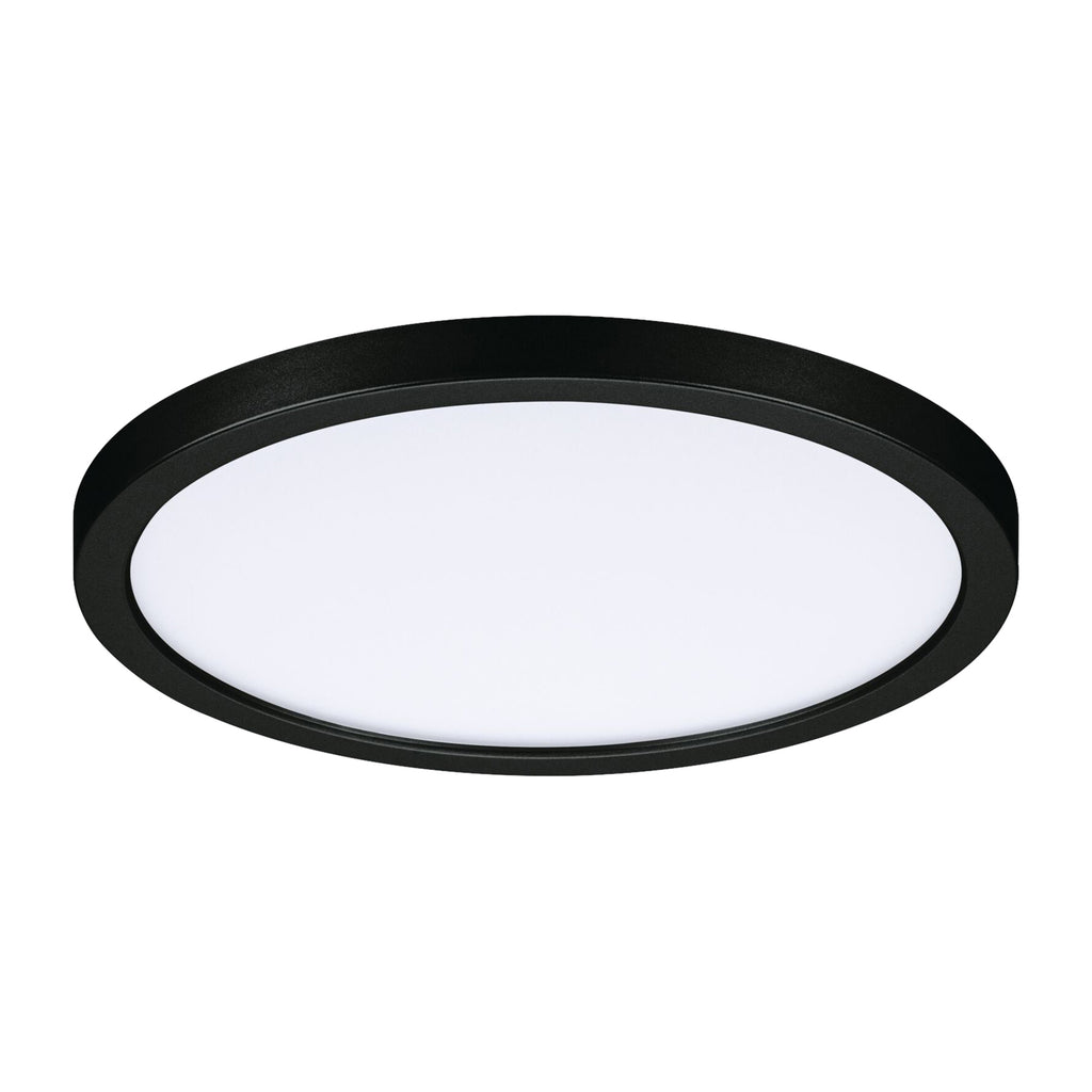 Nærbilde av LED innbyggingspanel rundt svart IP44 Ø17,5 cm 13W 4000K - Paulmann