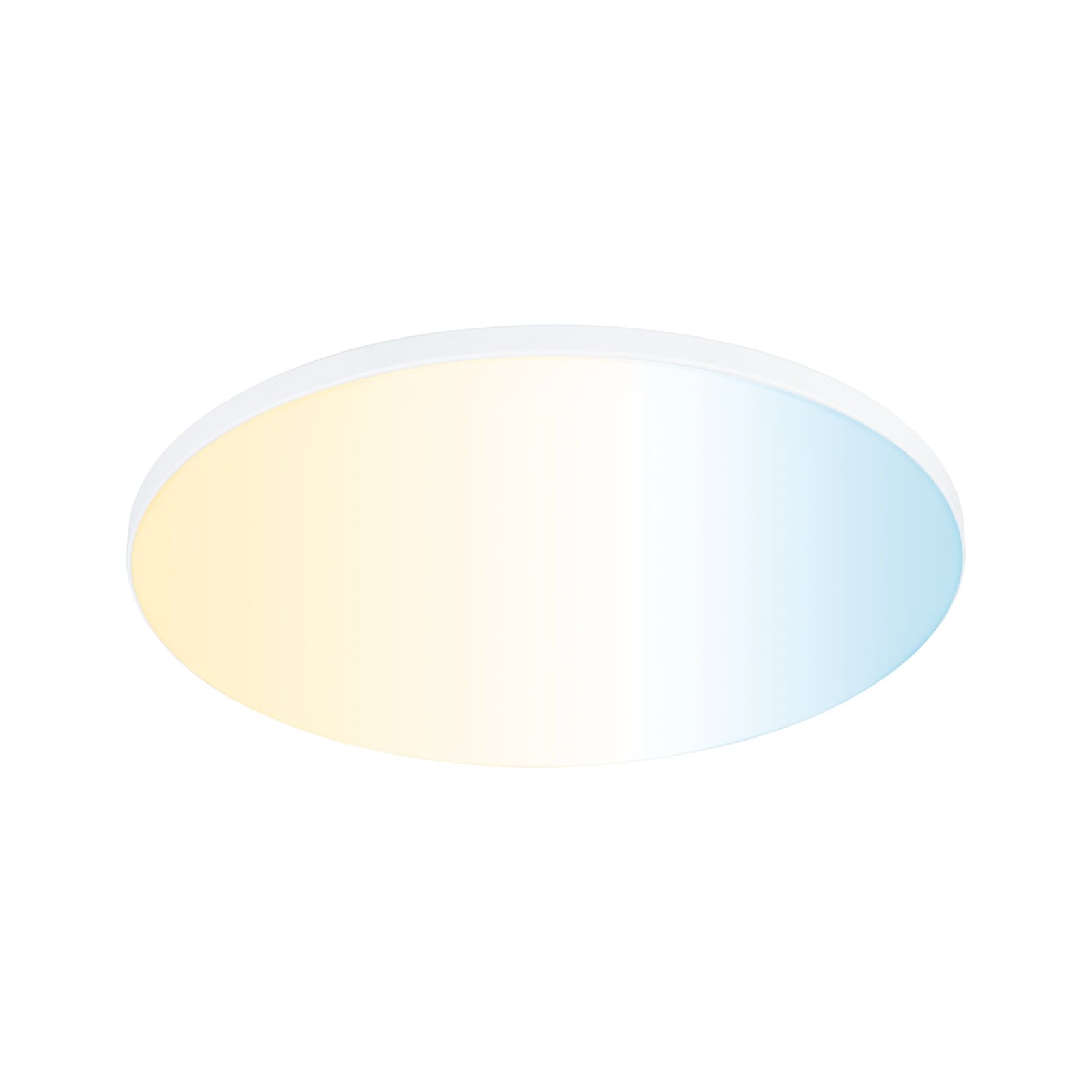 Detalj av LED innbyggingspanel Veluna Edge CCT Zigbee IP44 Ø20 cm