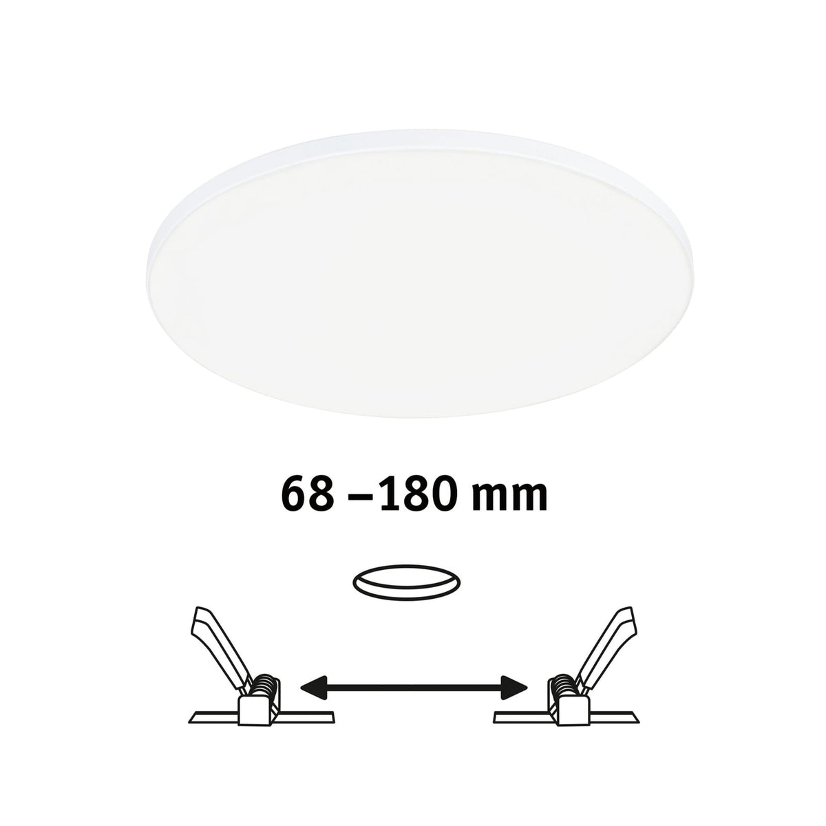 LED innbyggingspanel Veluna Edge dimbar hvit installasjon
