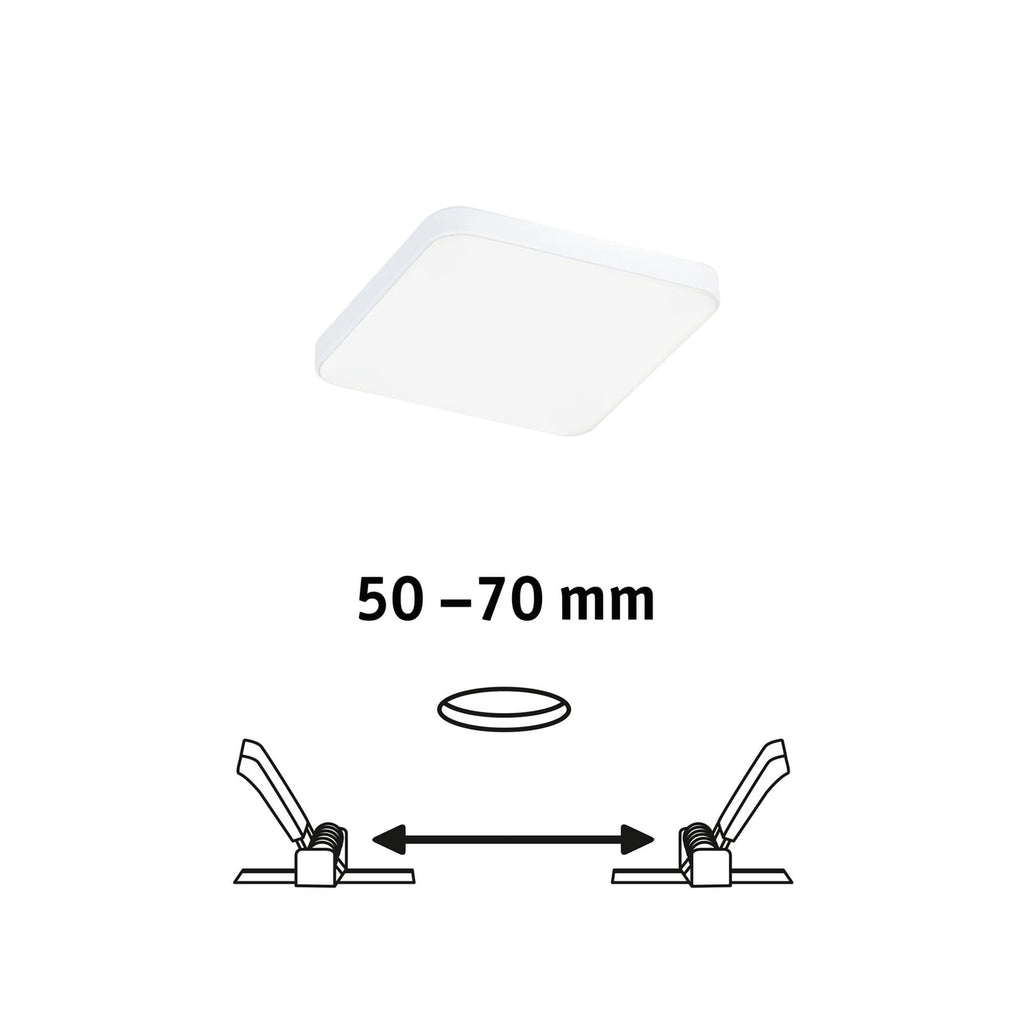 LED innbyggingspanel Veluna Edge kantet dimbar 9x9 cm detalj
