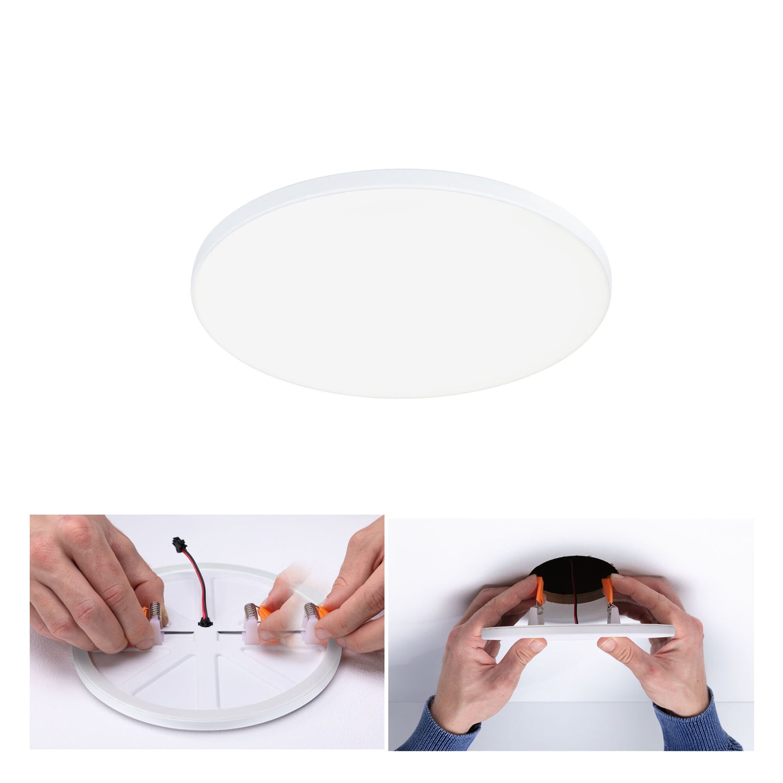 LED innbyggingspanel Veluna Edge bakside med monteringsdetaljer