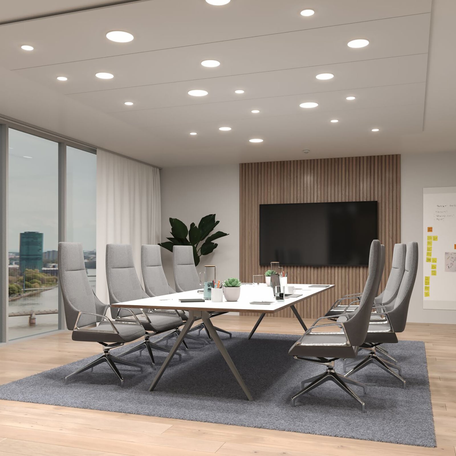 LED innbyggingspanel Veluna Edge med IP44 beskyttelse