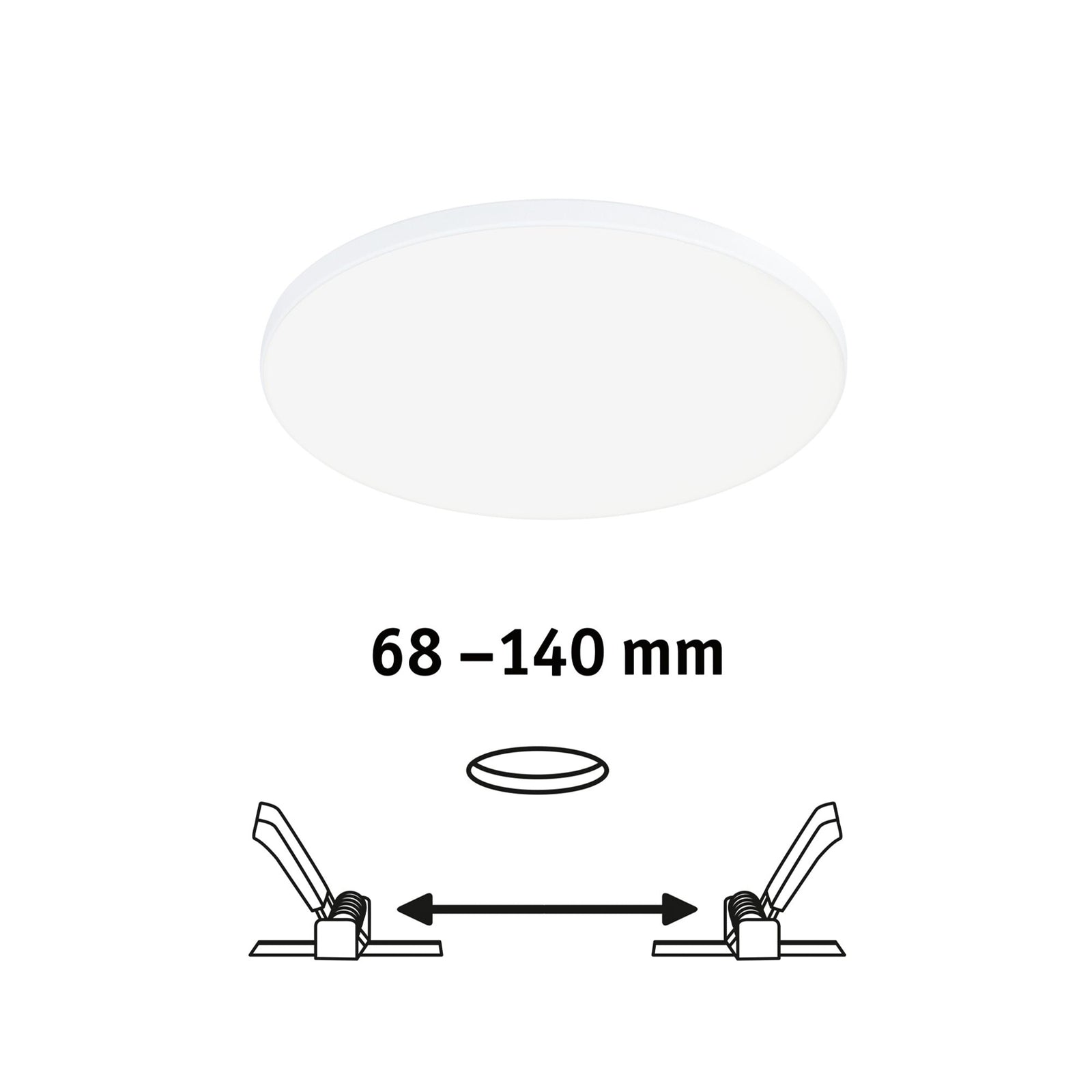LED innbyggingspanel Veluna Edge pakket med trafo