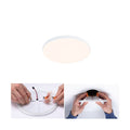 LED innbyggingspanel Veluna Edge rund hvit IP44 Ø12 cm forfra