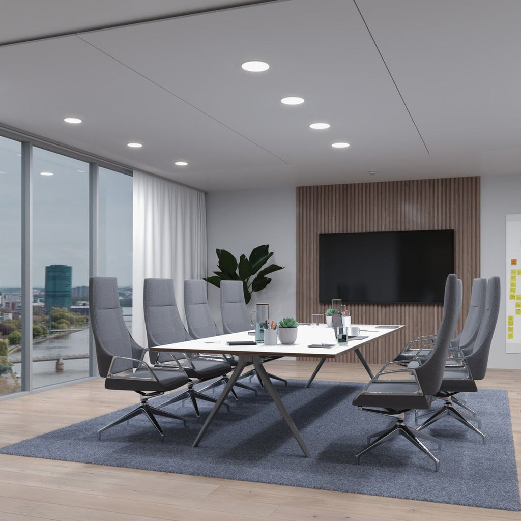 LED innbyggingspanel Veluna Edge rund ZigBee CCT bakside med tilkobling