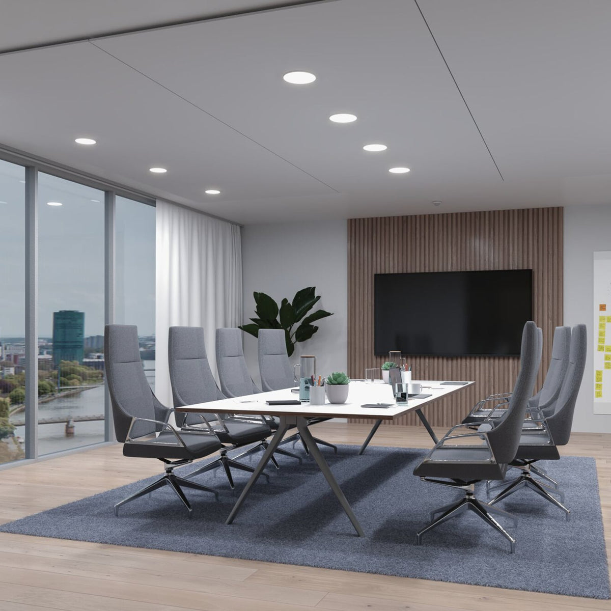 LED innbyggingspanel Veluna Edge rund ZigBee CCT bakside med tilkobling