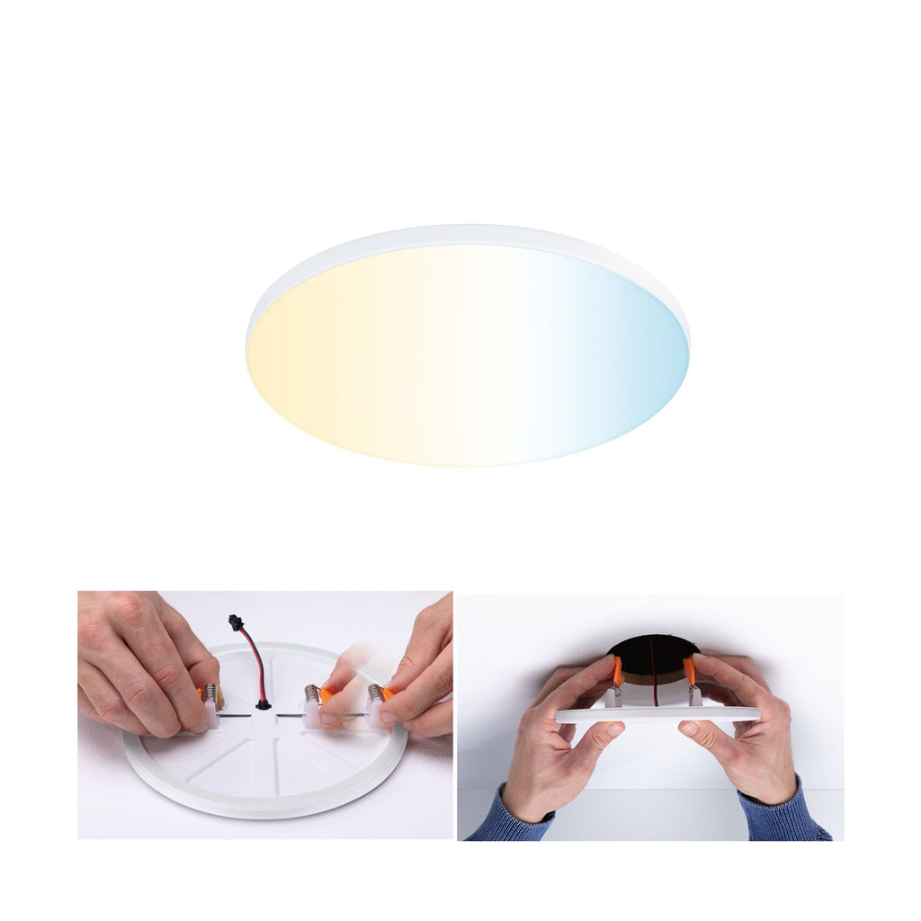 LED innbyggingspanel Veluna Edge rund ZigBee CCT installasjon