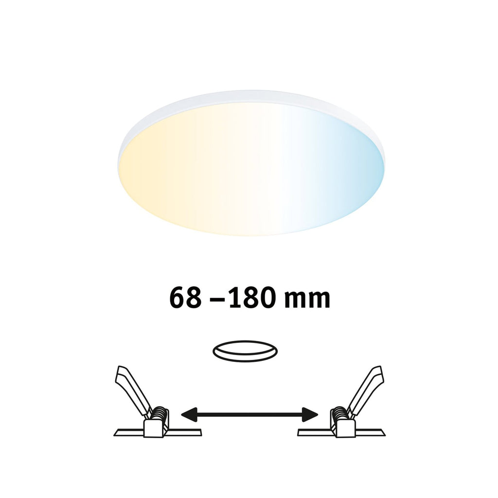 LED innbyggingspanel Veluna Edge rund ZigBee CCT med fjernkontroll
