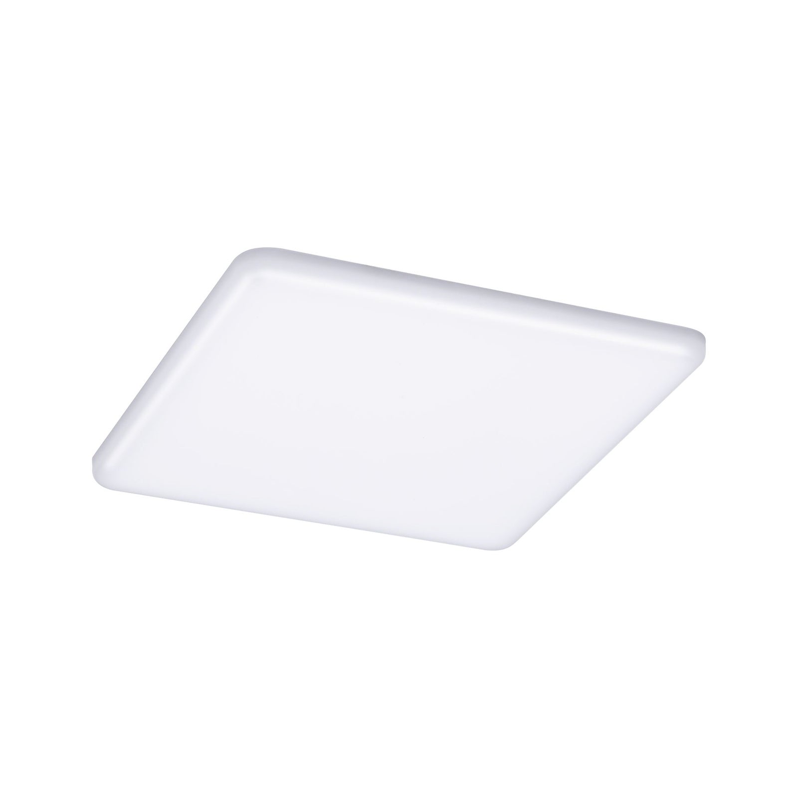 Nærbilde av LED innbyggingspanel Veluna firkantet CCT dimbar IP44 18,5 cm