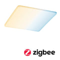 LED innbyggingspanel Veluna kvadratisk CCT ZigBee 21,5 cm IP44 dimbar forfra