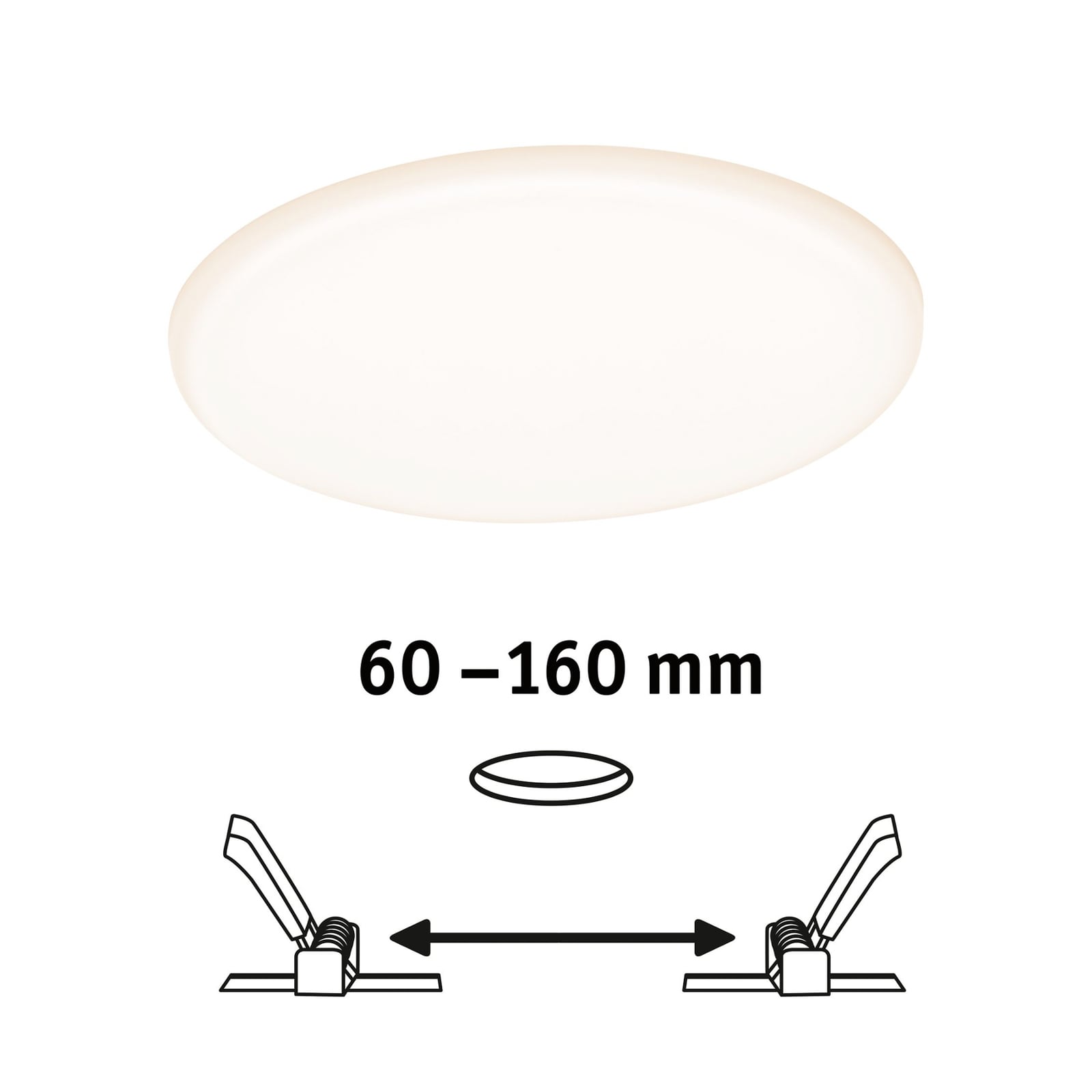LED innbyggingspanel Veluna rund CCT ZigBee Ø18,5 cm IP44 dimbar - Paulmann