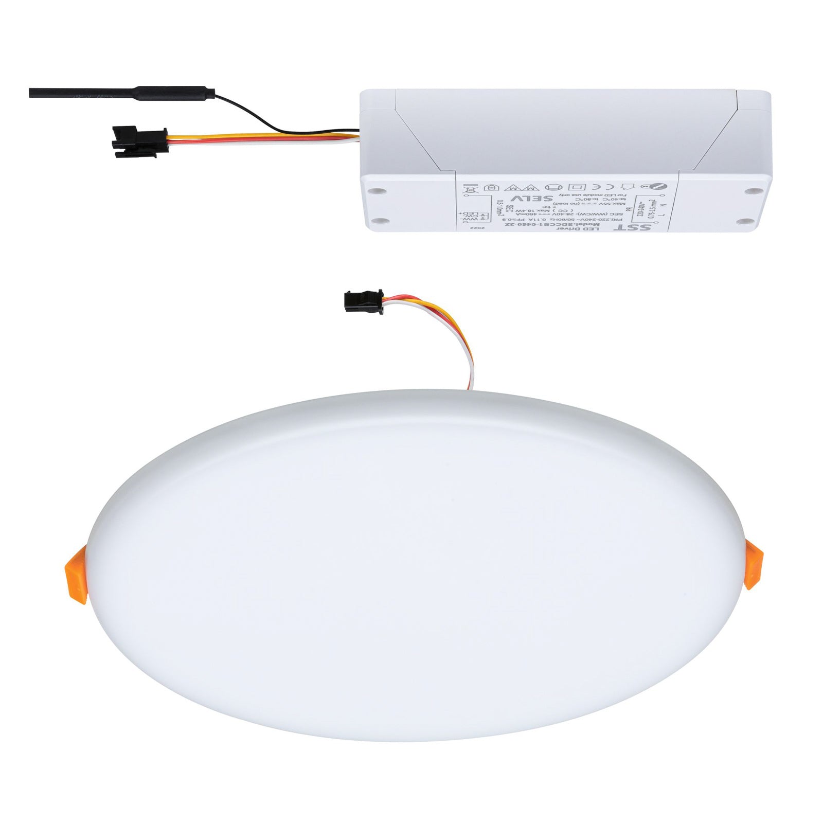 LED innbyggingspanel Veluna rund CCT Zigbee installasjon