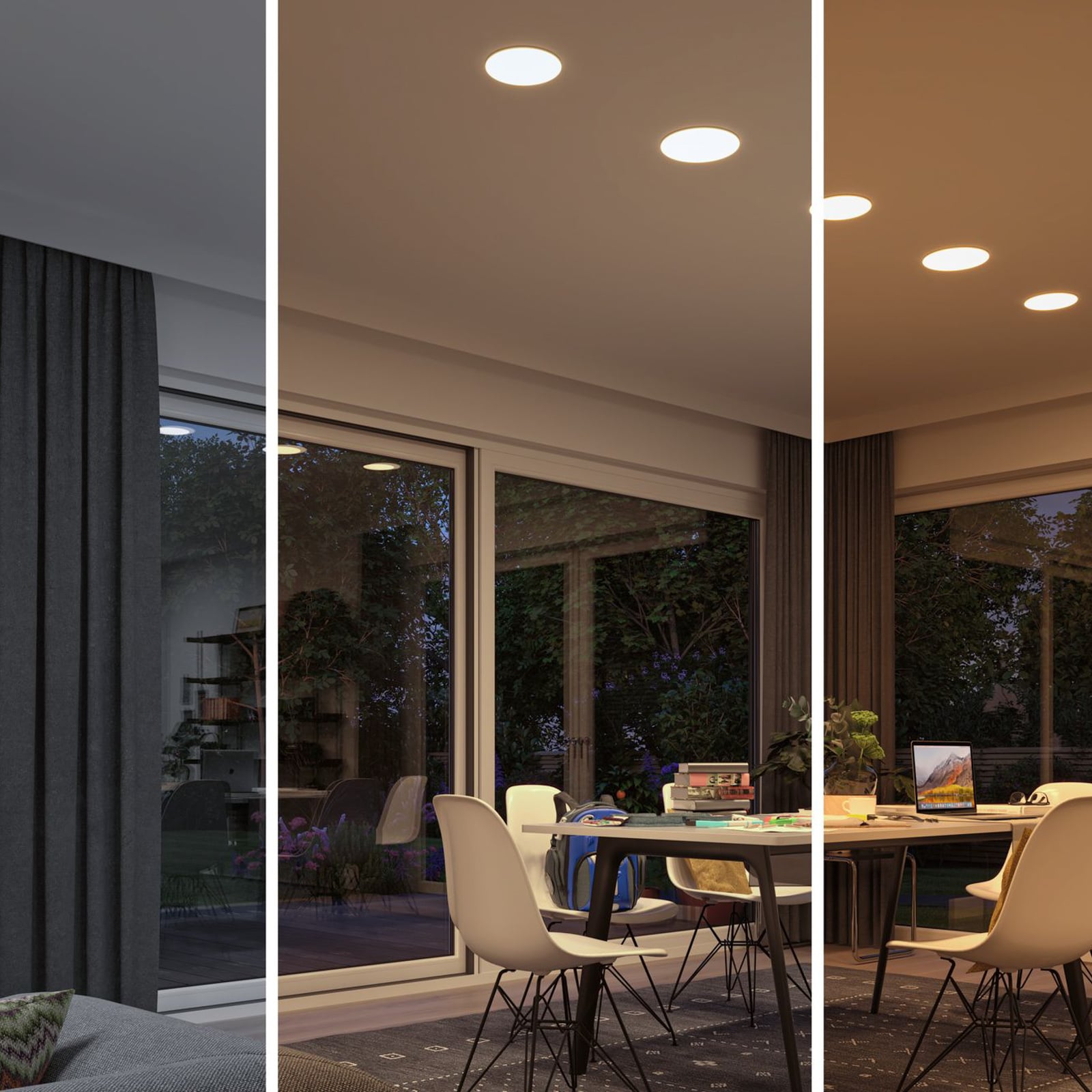 LED innbyggingspanel Veluna rund CCT Zigbee med app-styring