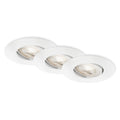 LED innbyggingsspot 3-pack dimbar hvit Ø9 cm 3000K IP65 forfra