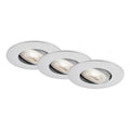 LED innbyggingsspot 3-pack dimbar matt krom IP65 4,9W forfra