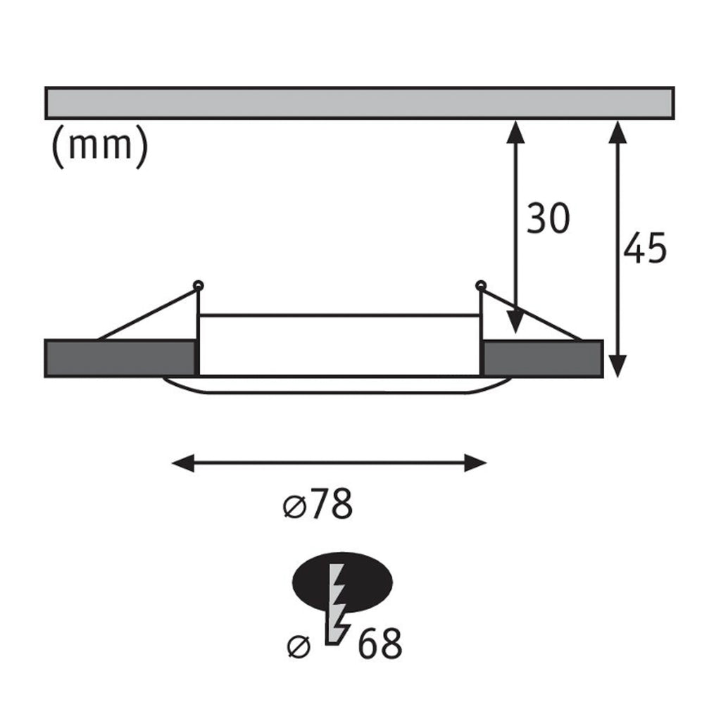 LED innbyggingsspot 3-pack rund IP44 børstet stål Ø7,8 cm med tilkoblingsboks