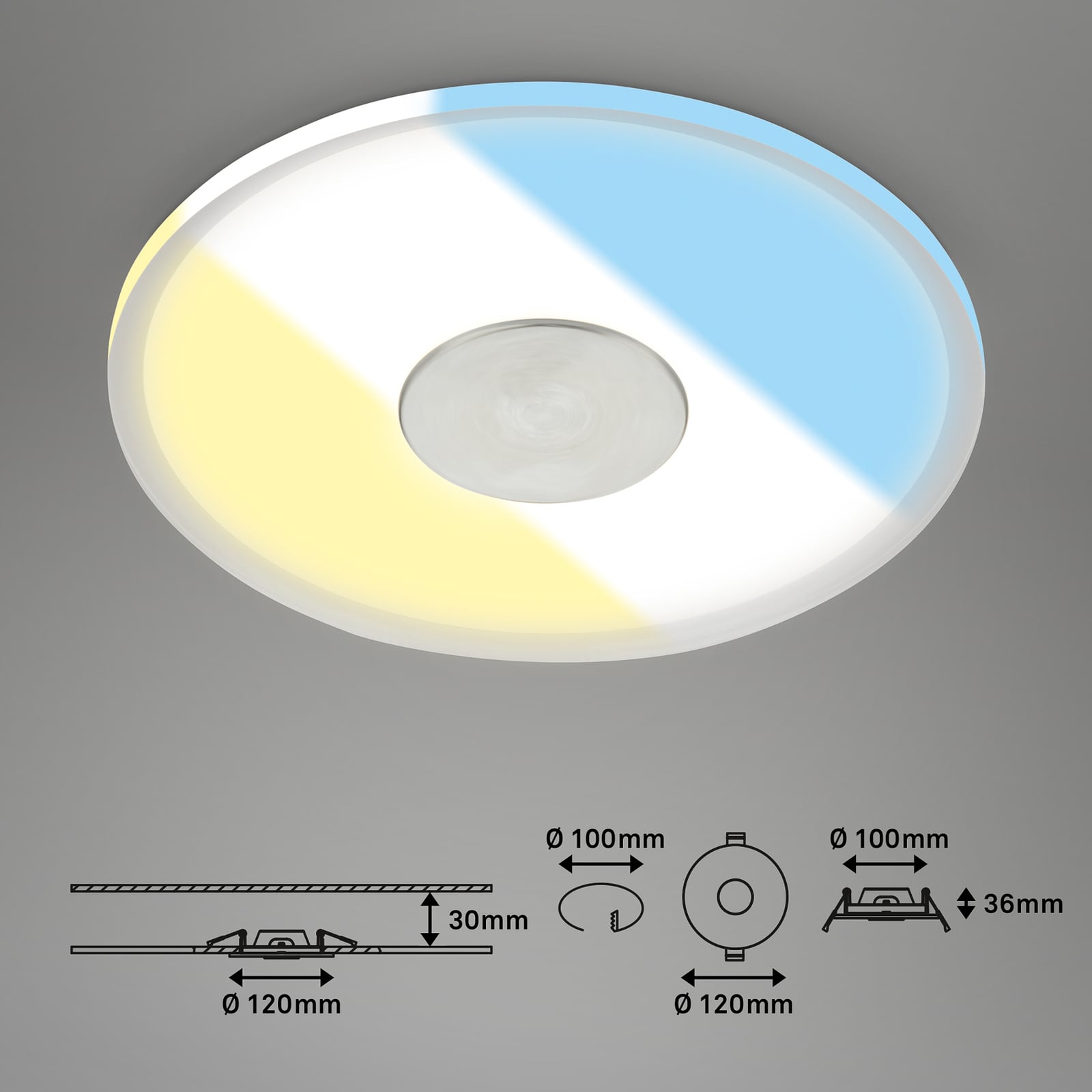LED innbyggingsspot 748 CCT justerbar bakside