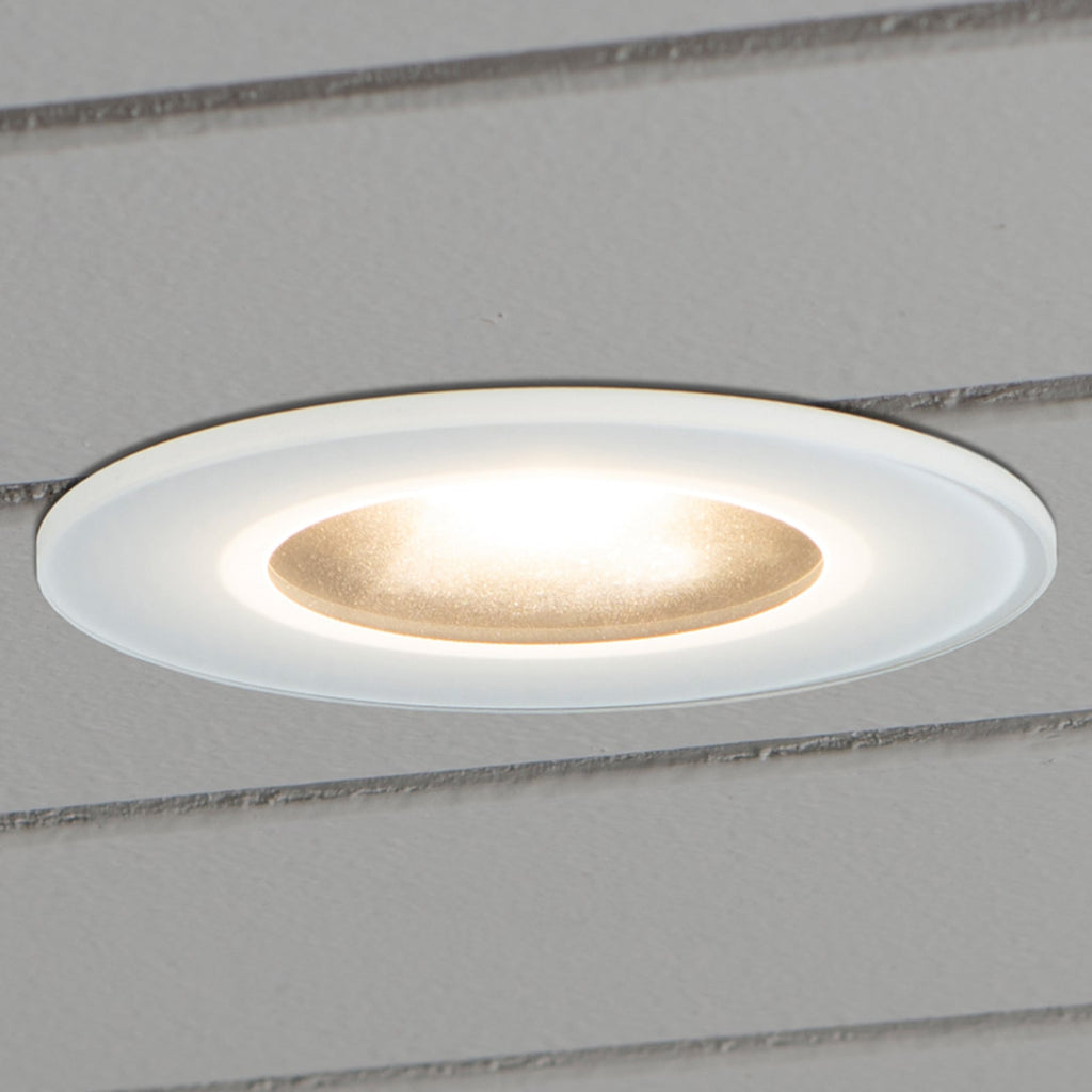 LED innbyggingsspot 7875 hvit glass forfra