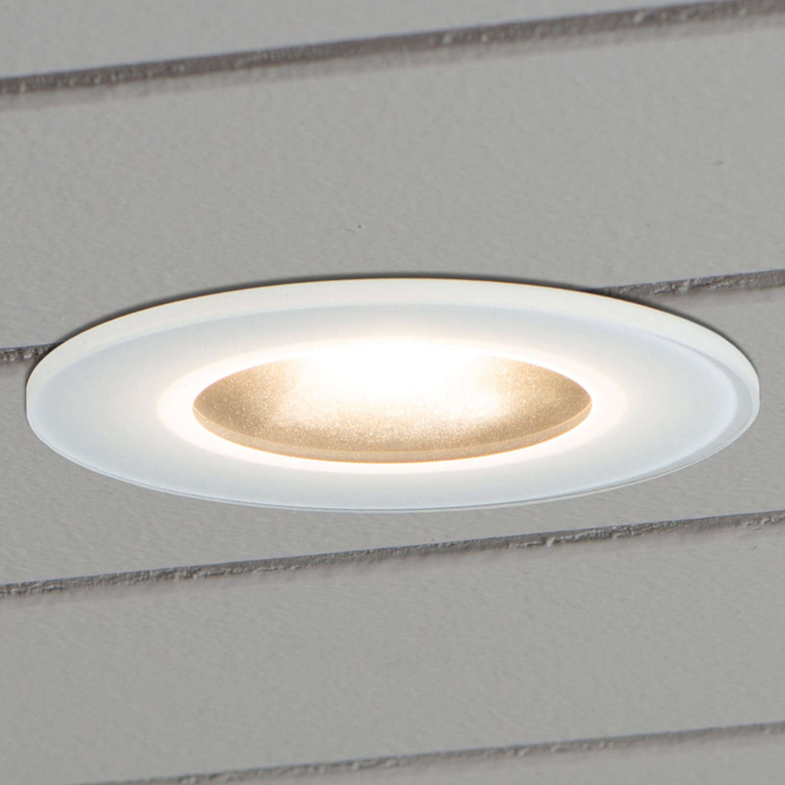 LED innbyggingsspot 7875 hvit glass forfra