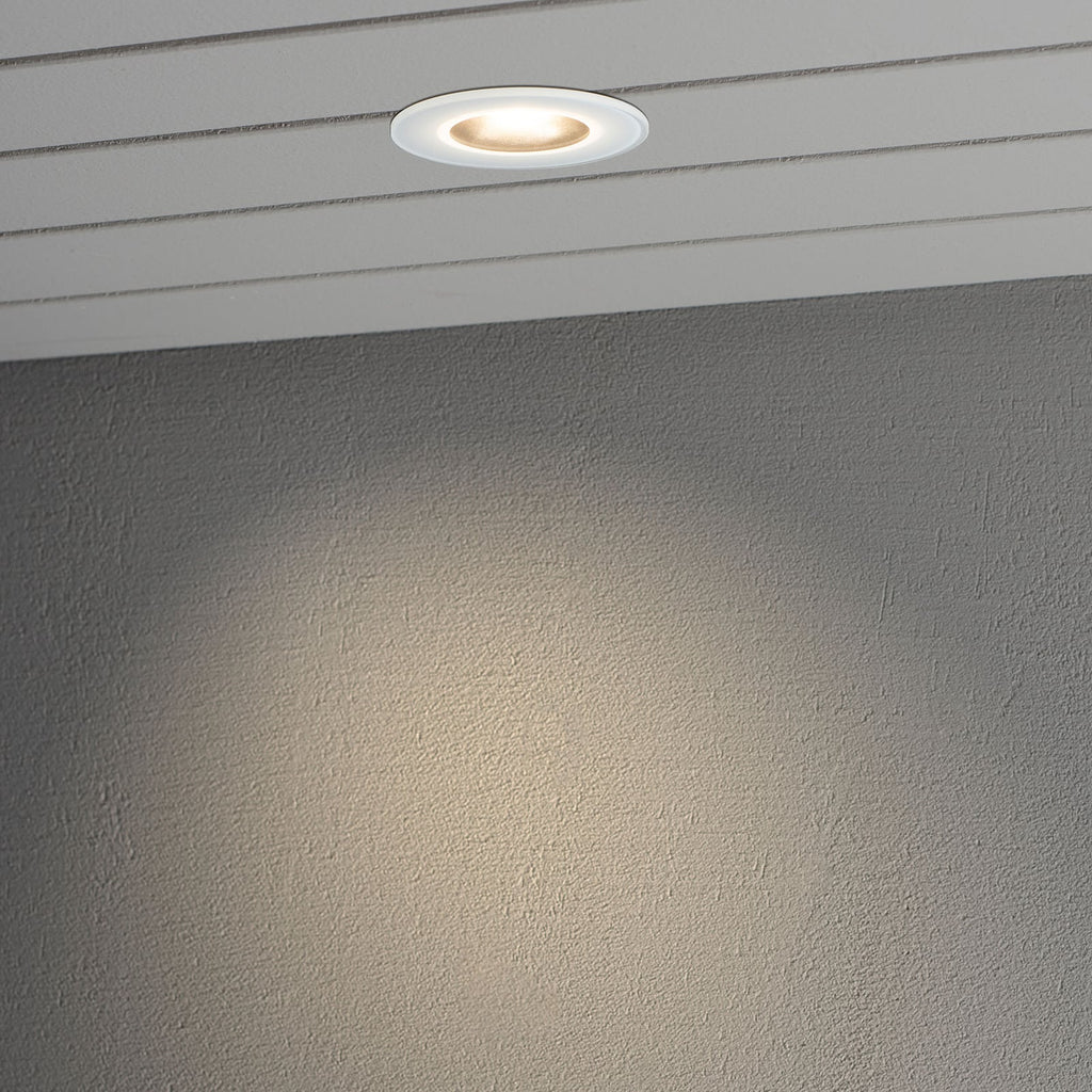 LED innbyggingsspot 7875 hvit glass bakside