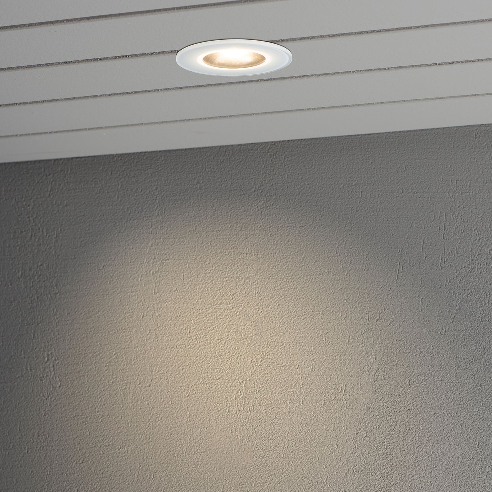 LED innbyggingsspot 7875 hvit glass bakside
