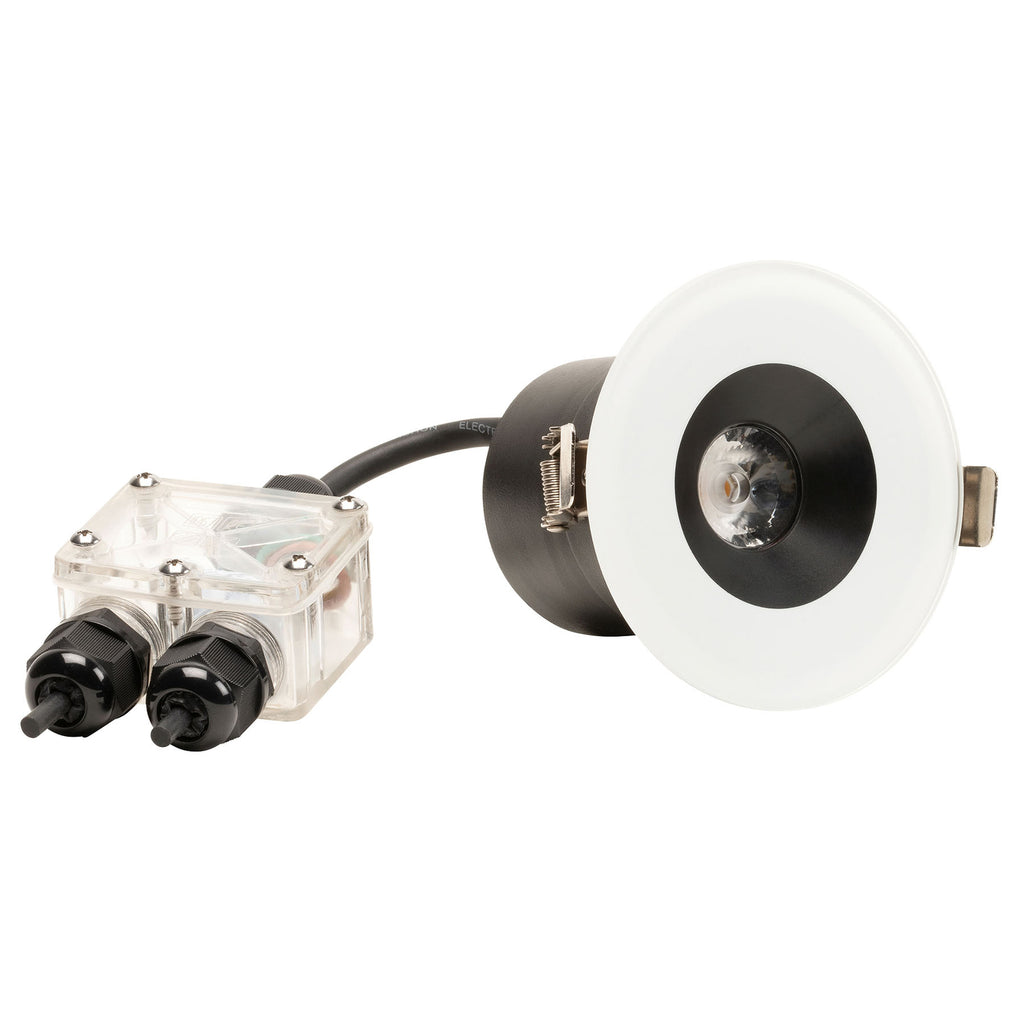 LED innbyggingsspot 7875 hvit glass montert