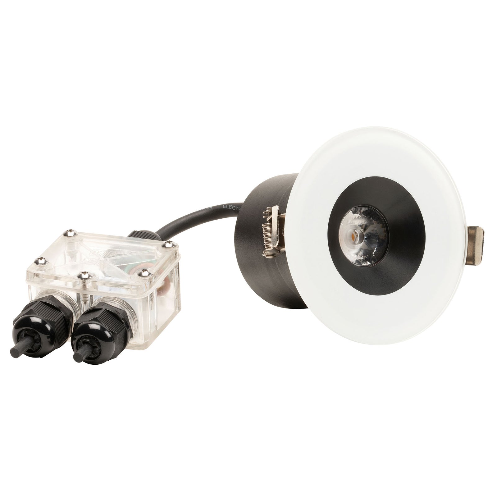 LED innbyggingsspot 7875 hvit glass montert