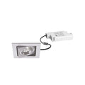 LED innbyggingsspot Abran dimbar svingbar matt alu 6W forfra