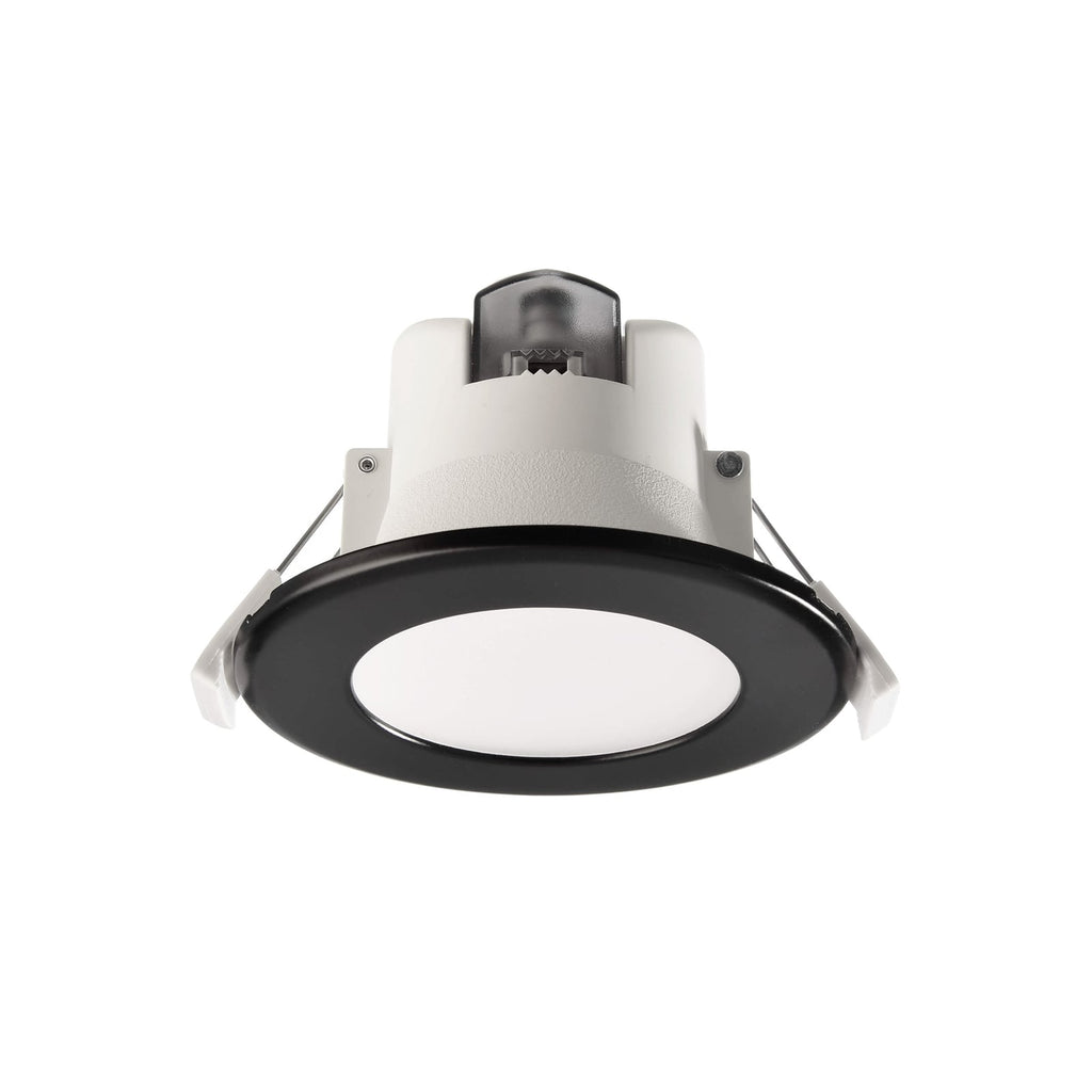 LED innbyggingsspot Acrux Ø9 cm svart CCT dimbar forfra