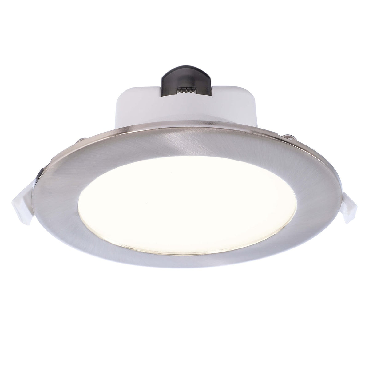 LED innbyggingsspot Acrux Ø15 cm dimbar CCT matt sølv forfra