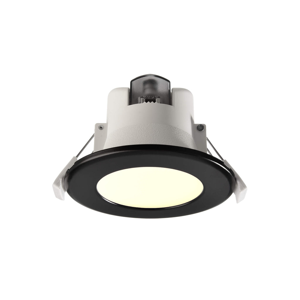 Bakside av LED innbyggingsspot Acrux Ø9 cm svart CCT dimbar