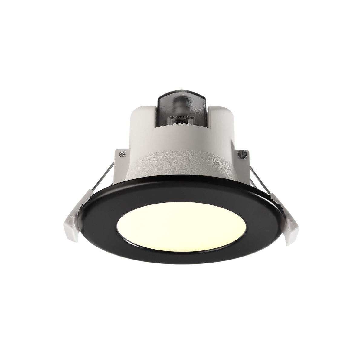 Bakside av LED innbyggingsspot Acrux Ø9 cm svart CCT dimbar