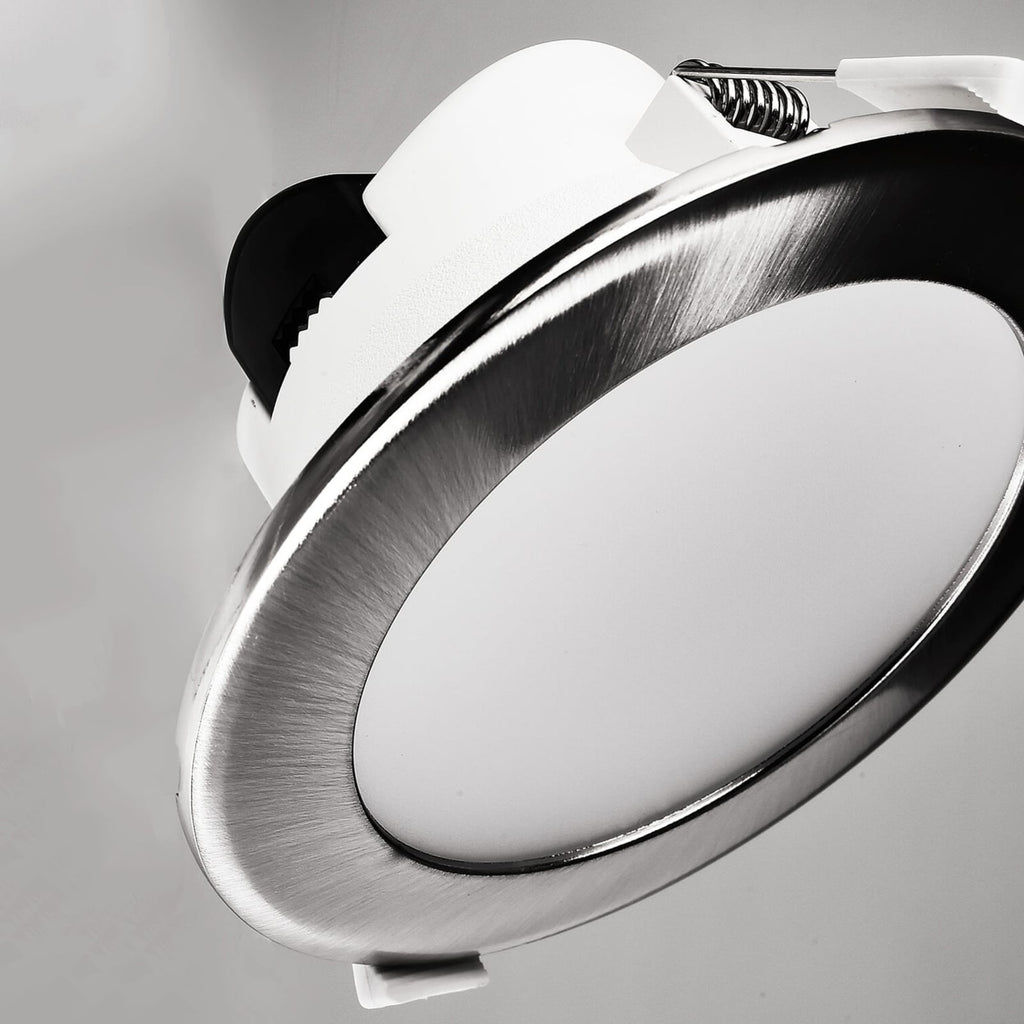 LED innbyggingsspot Acrux Ø15 cm dimbar CCT matt sølv montert