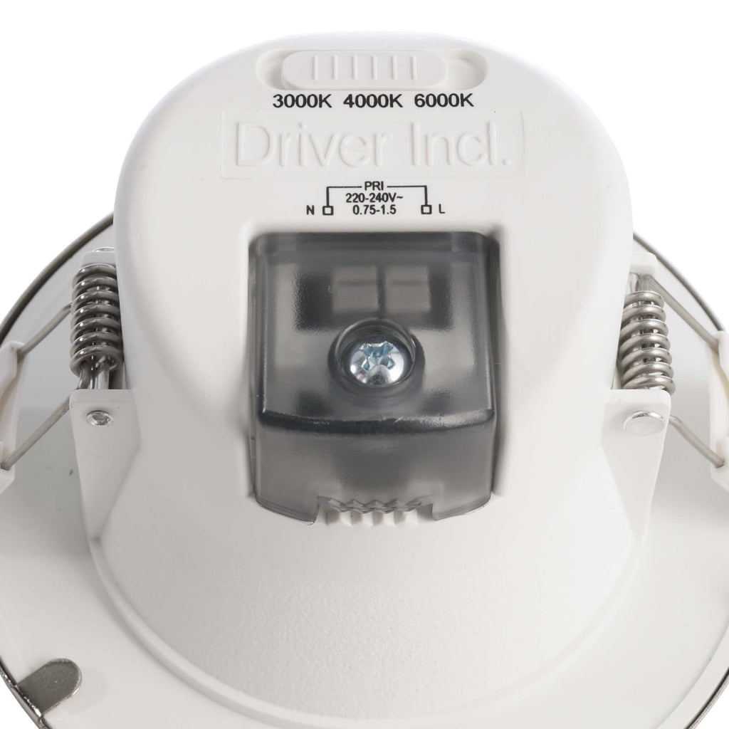 Montert LED innbyggingsspot Acrux Ø9 cm svart CCT dimbar i tak
