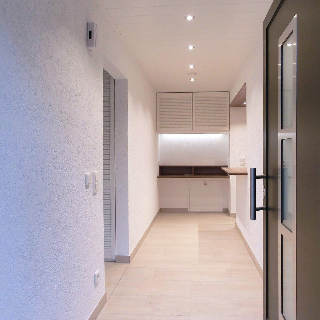 LED innbyggingsspot Acrux Ø9 cm svart CCT dimbar med synlig dekkring