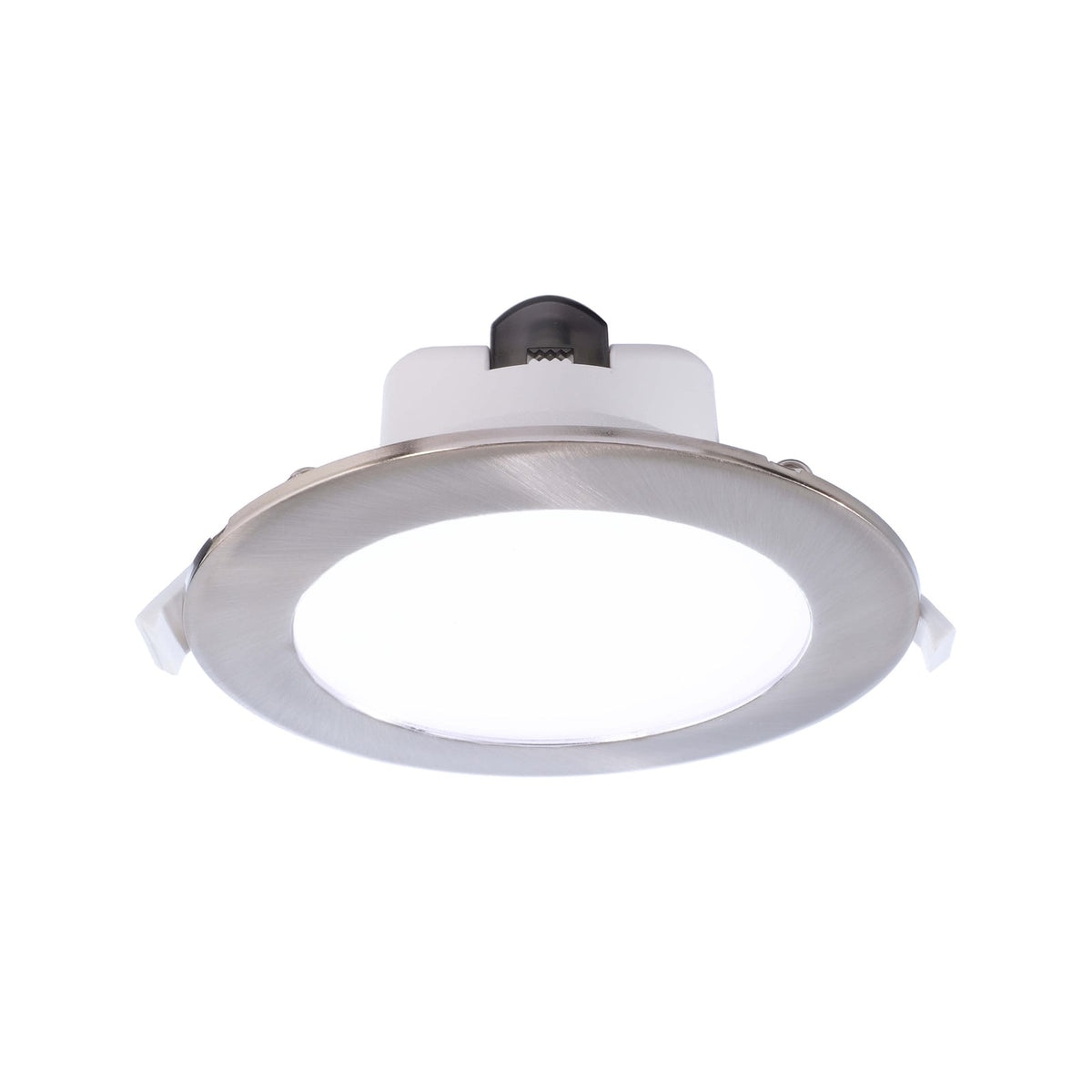 LED innbyggingsspot Acrux dimbar CCT Ø17 cm sølv matt forfra