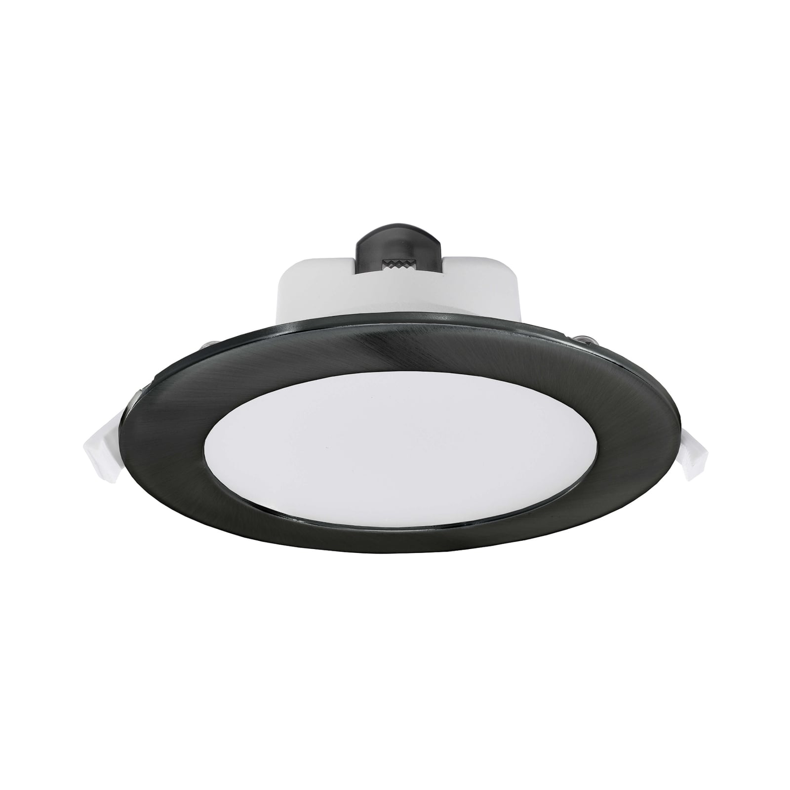 LED innbyggingsspot Acrux dimbar CCT svart Ø17 cm forfra