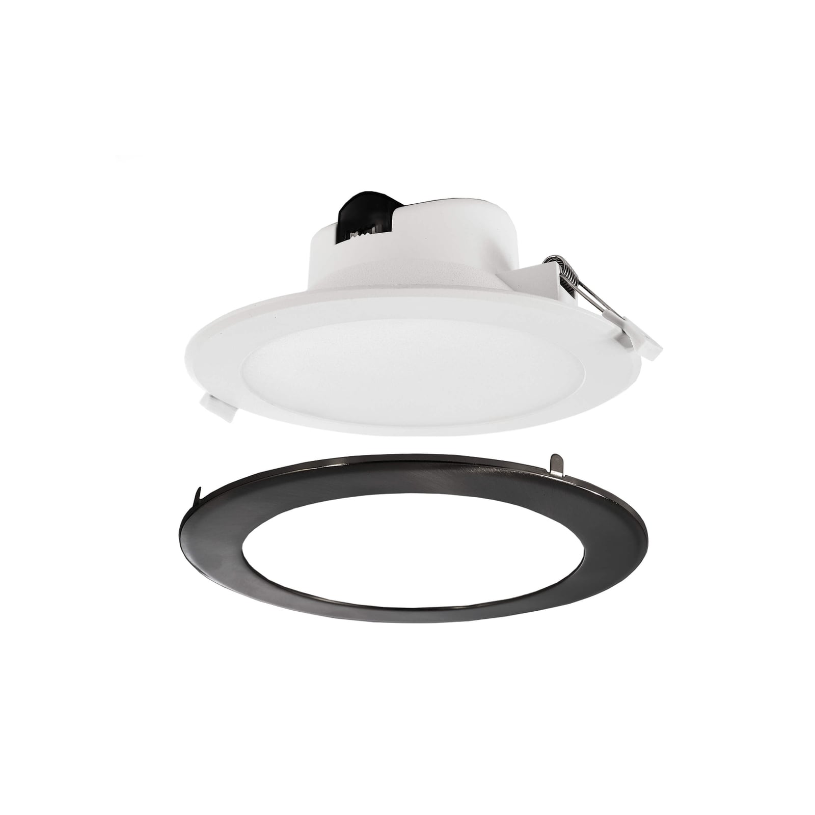 LED innbyggingsspot Acrux dimbar CCT svart Ø17 cm bakside
