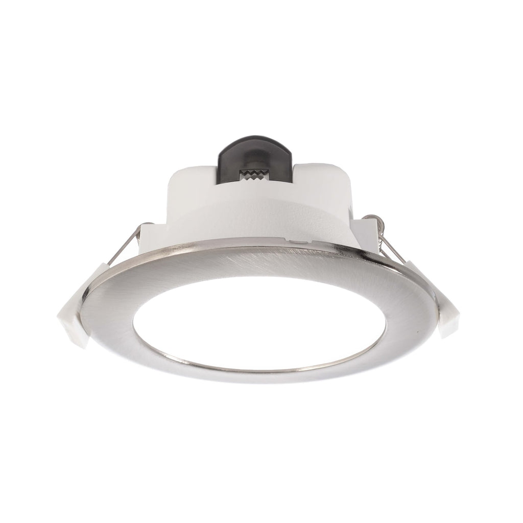 LED innbyggingsspot Acrux matt sølv Ø11 cm 9W CCT dimbar forfra