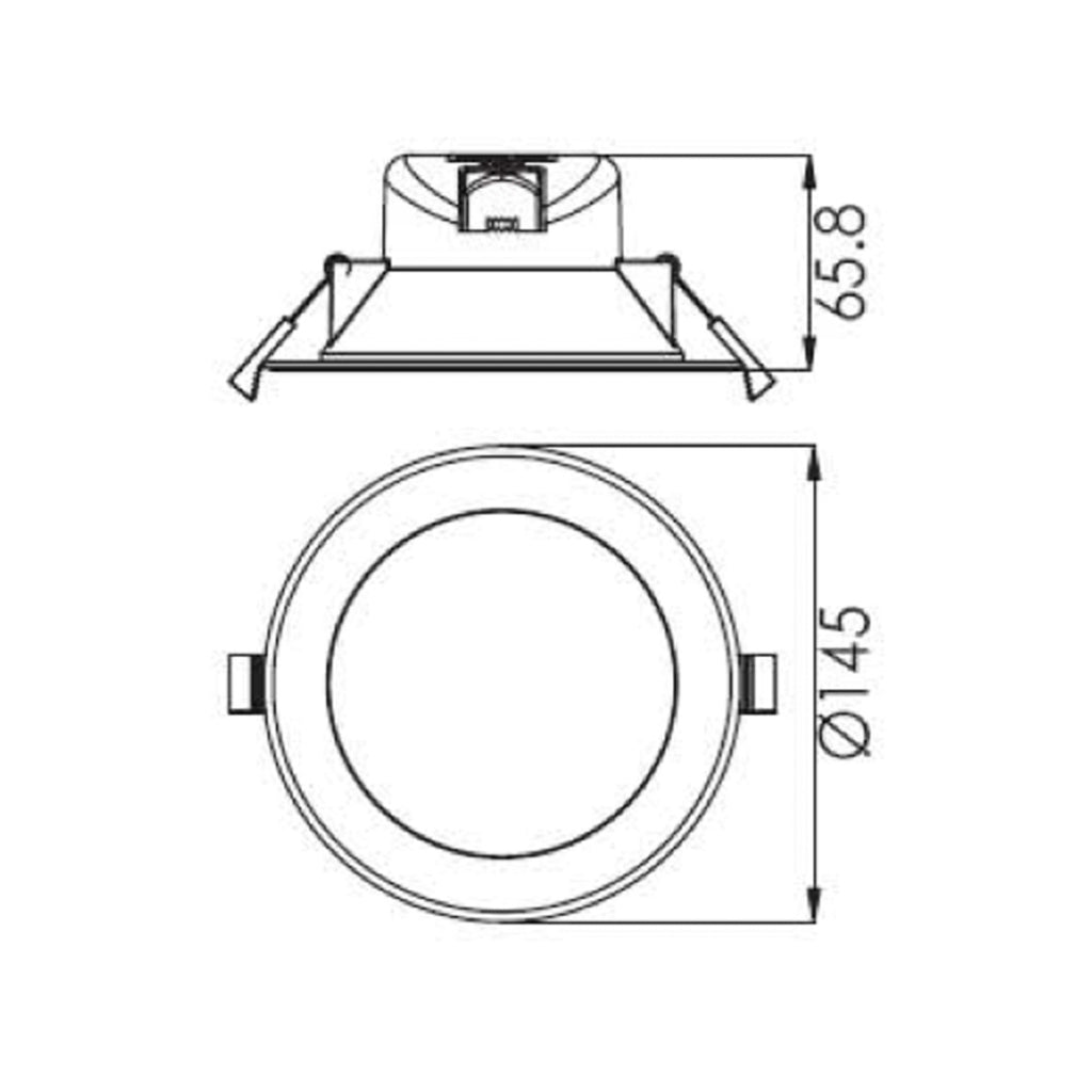 Detaljbilde av LED innbyggingsspot Acrux svart Ø14,5 cm CCT