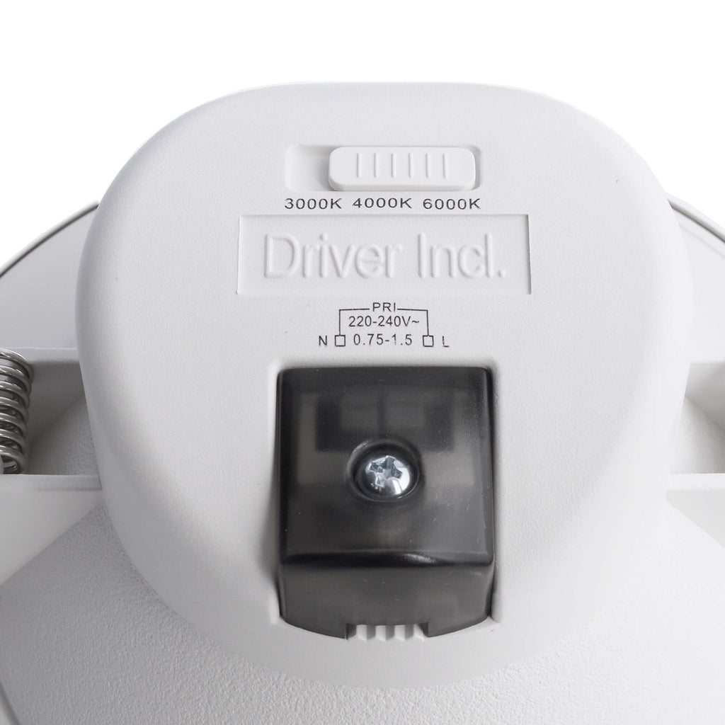 Montert LED innbyggingsspot Acrux svart Ø14,5 cm CCT i tak