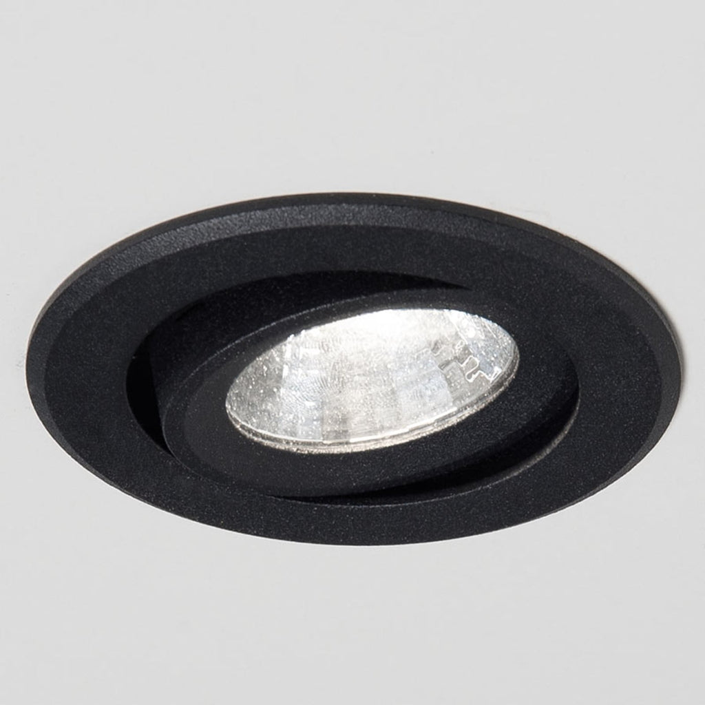 LED innbyggingsspot Agon Round svart forfra