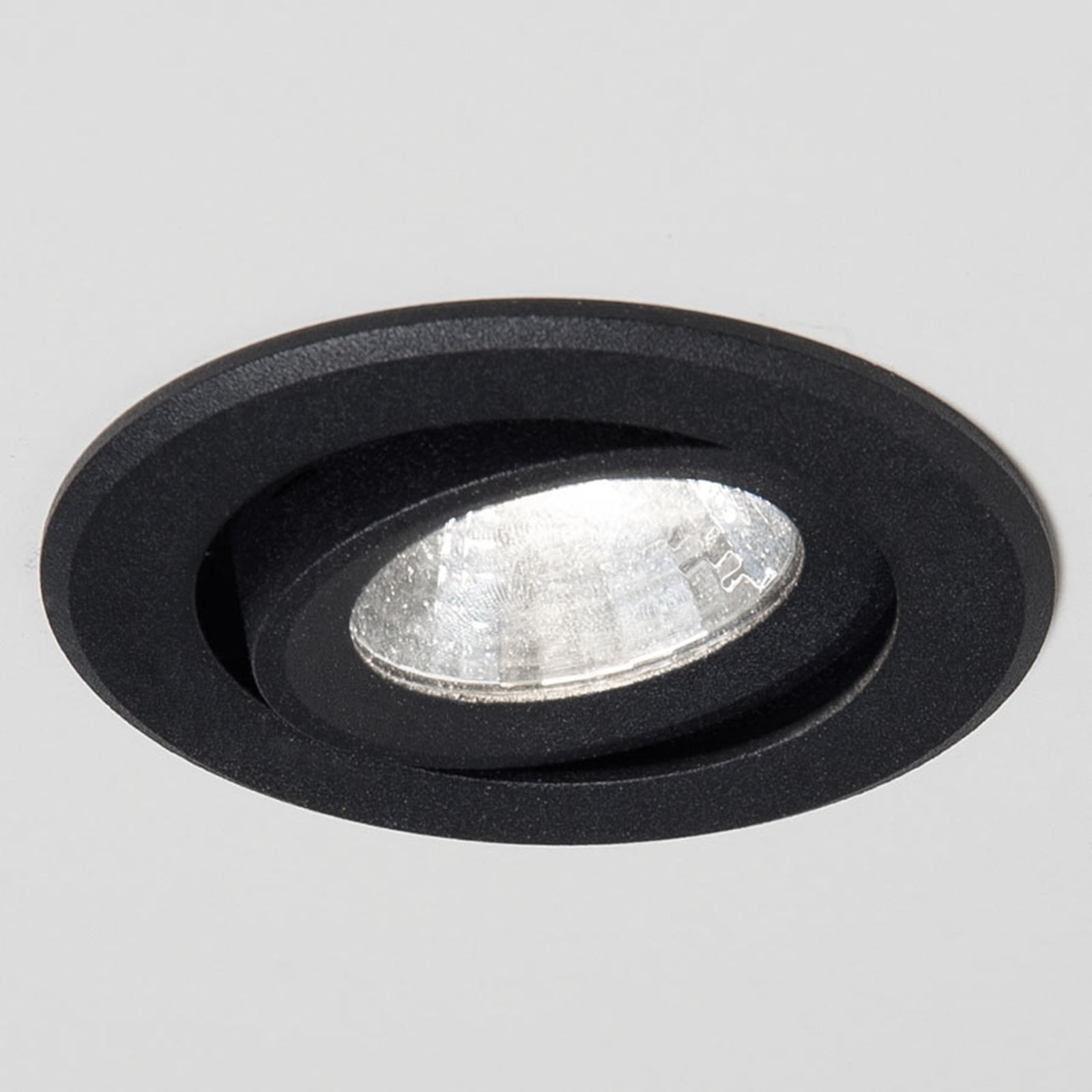 LED innbyggingsspot Agon Round svart forfra