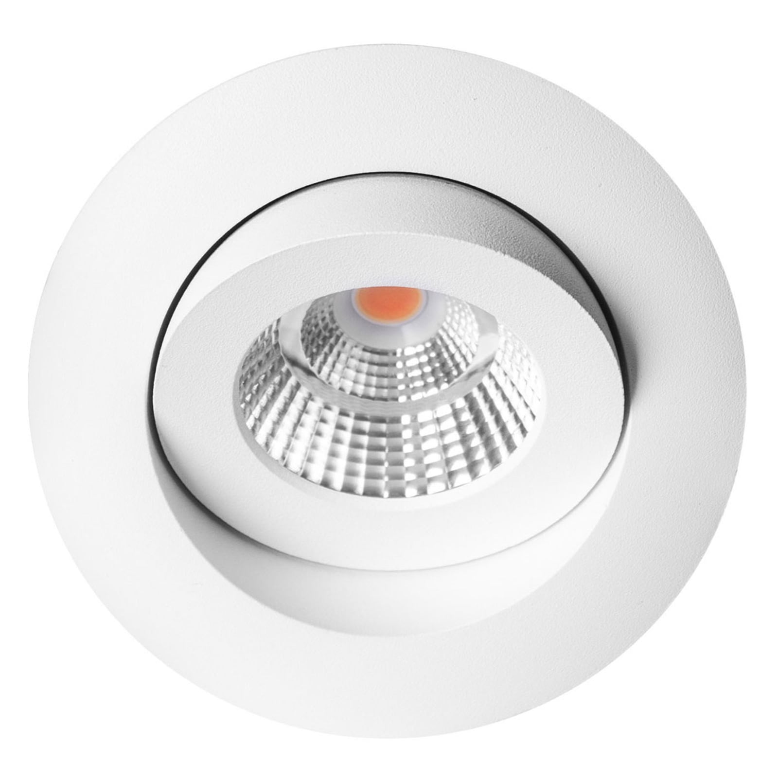 LED innbyggingsspot Allround 360° dimbar hvit IP44 Ø9,6 cm forfra