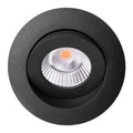 LED innbyggingsspot Allround 360° svart forfra