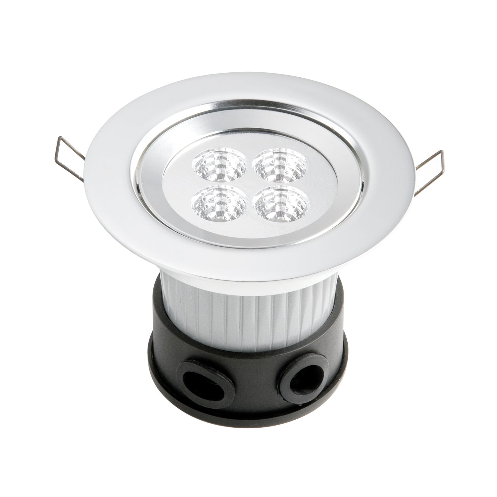 LED innbyggingsspot aluminium Ø12,5 cm 4W IP44 forfra