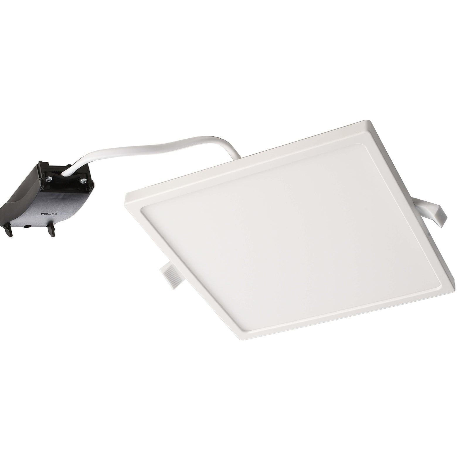 LED innbyggingsspot Alya dimbar hvit 18x18 cm 12W 2700K detalj