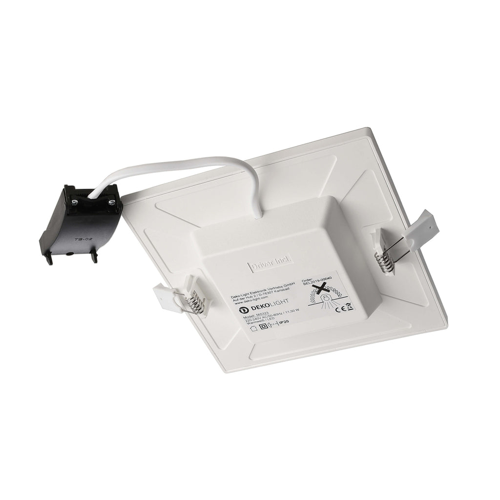 LED innbyggingsspot Alya dimbar hvit 18x18 cm 12W 2700K montert i tak