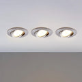LED innbyggingsspot Andrej rund alu 3-pack svingbar forfra