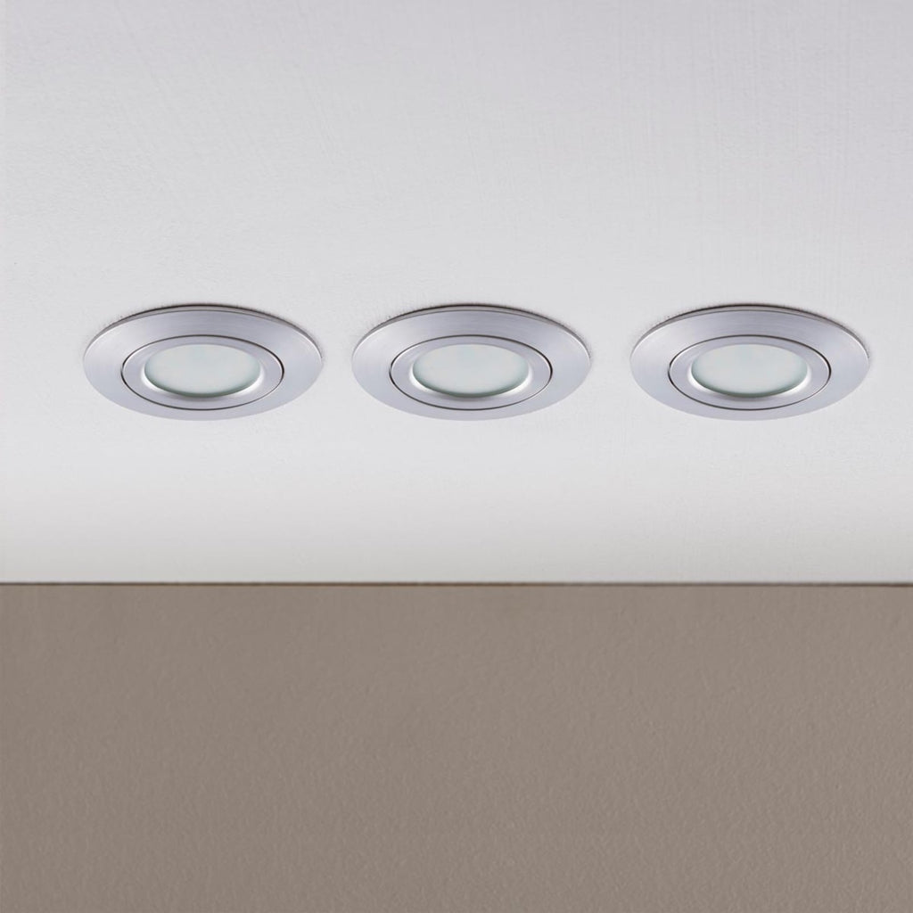 LED innbyggingsspot Andrej rund alu 3-pack svingbar nærbilde